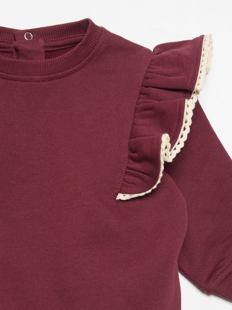 Ensemble 2 pièces : sweat-shirt + legging Violet - Kiabi