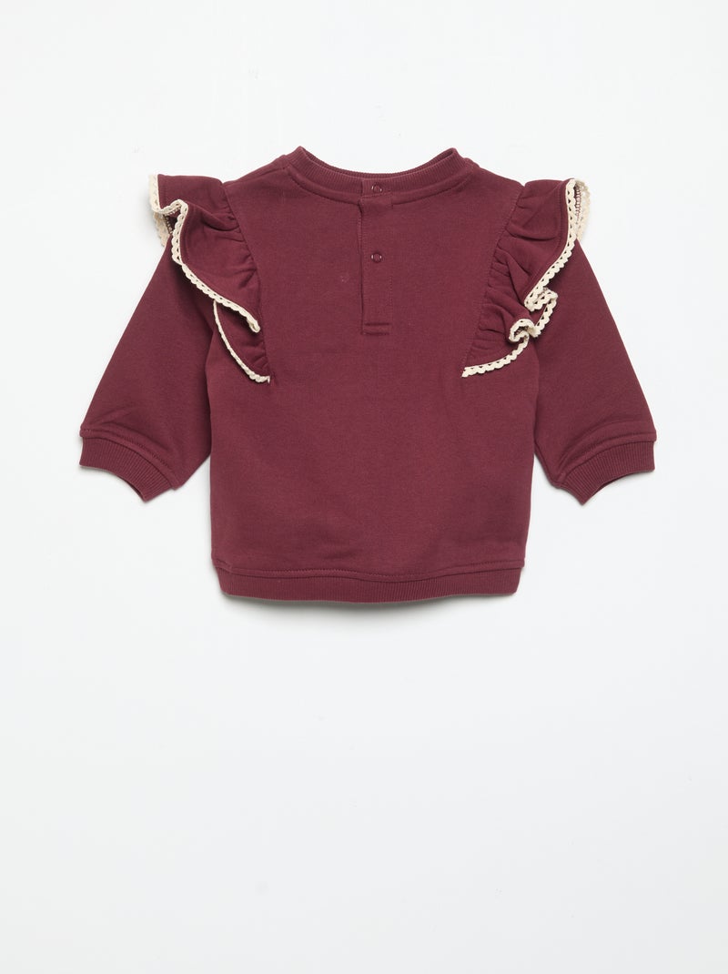 Ensemble 2 pièces : sweat-shirt + legging Violet - Kiabi