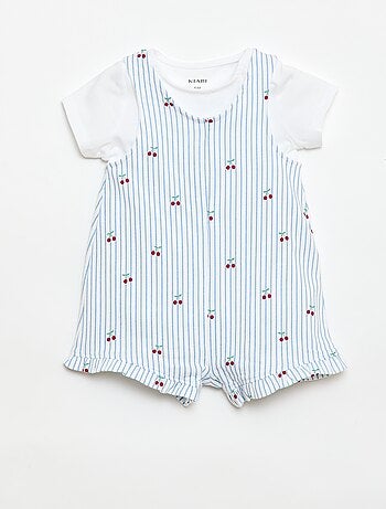 Ensemble 2 pièces T-shirt + combishort