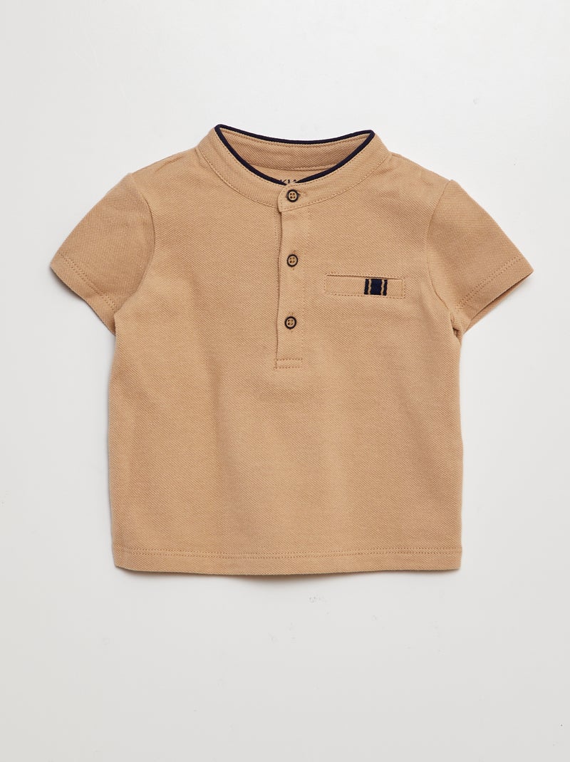 Ensemble 2 pièces t-shirt esprit polo + short en twill - 2 pièces BLEU - Kiabi