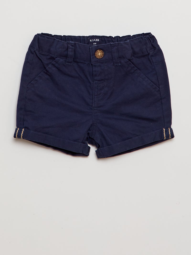 Ensemble 2 pièces t-shirt esprit polo + short en twill - 2 pièces BLEU - Kiabi