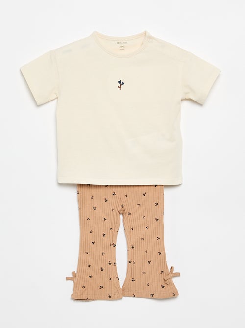 Ensemble 2 pièces T-shirt + legging - Kiabi Ensemble 2 pièces T-shirt + legging - Kiabi