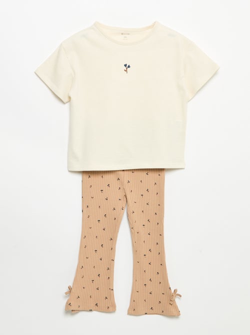 Ensemble 2 pièces T-shirt + legging - Kiabi Ensemble 2 pièces T-shirt + legging - Kiabi