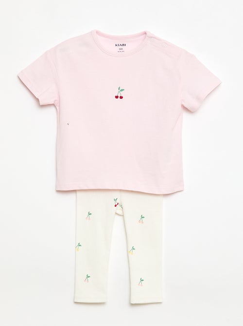 Ensemble 2 pièces T-shirt + legging - Kiabi Ensemble 2 pièces T-shirt + legging - Kiabi
