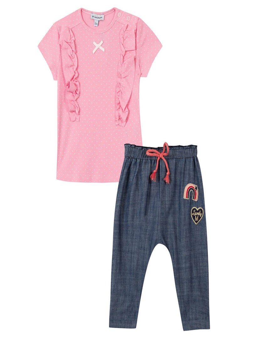 Ensemble short et t-shirt enfant Nike GFX FT bleu/rouge - Prêt-à-Porter