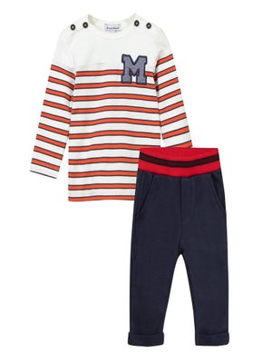 T-shirt 2 Pièces Homme Avec Faux Revers Rayé - Manches Longues - Polyester - Taille M à 4XL - Style Décontracté Élégant