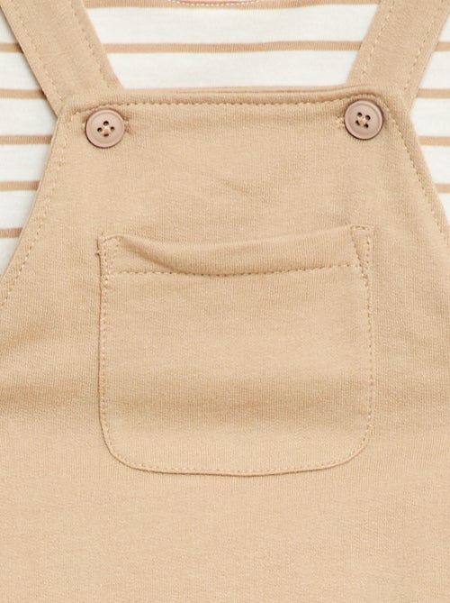 Ensemble 2 pièces T-shirt + salopette short - Kiabi