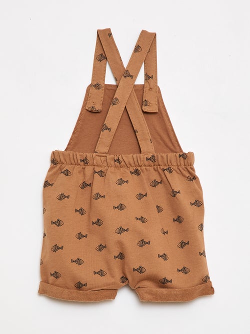 Ensemble 2 pièces T-shirt + salopette short - Kiabi