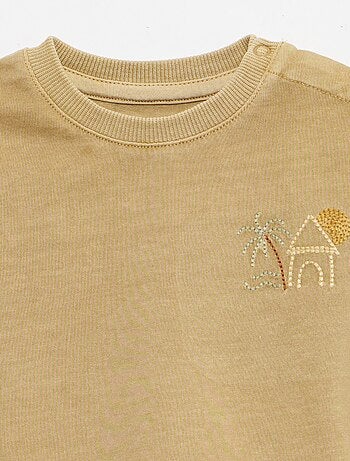 Ensemble 2 pièces tee-shirt brodé + short