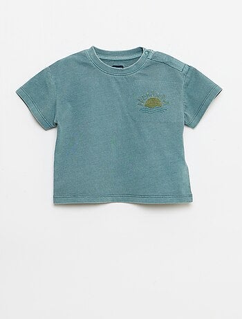 Ensemble 2 pièces tee-shirt brodé + short