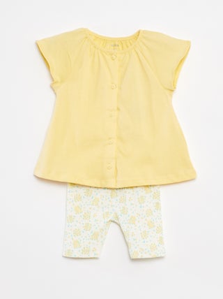 Ensemble 2 pièces tee-shirt + legging imprimé