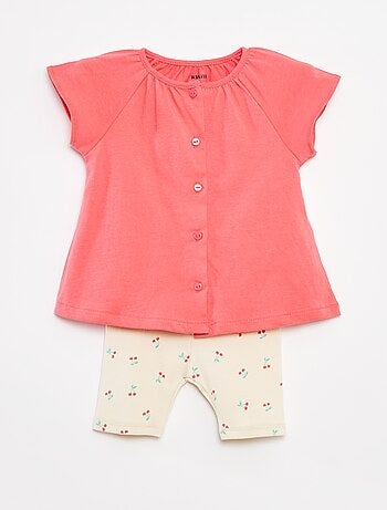Ensemble 2 pièces tee-shirt + legging imprimé
