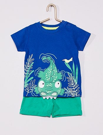 Ensemble 2 pièces Tee-shirt + short 'croco'