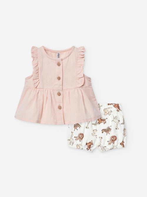 Ensemble 2 Pièces Top + Short - Kiabi