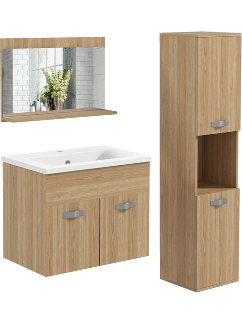 Ensemble 3 meubles salle de bain avec vasque - Kiabi