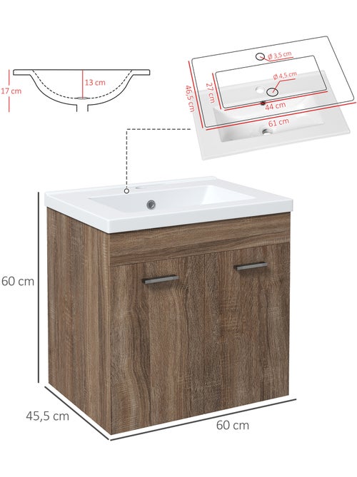 Ensemble 3 meubles salle de bain avec vasque - Kiabi