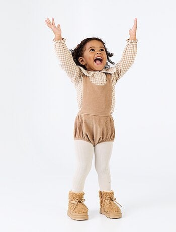 Ensemble 3 pièces - Barboteuse + blouse + paire de collants