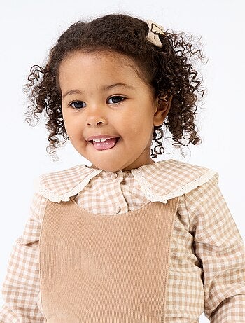 Ensemble 3 pièces - Barboteuse + blouse + paire de collants