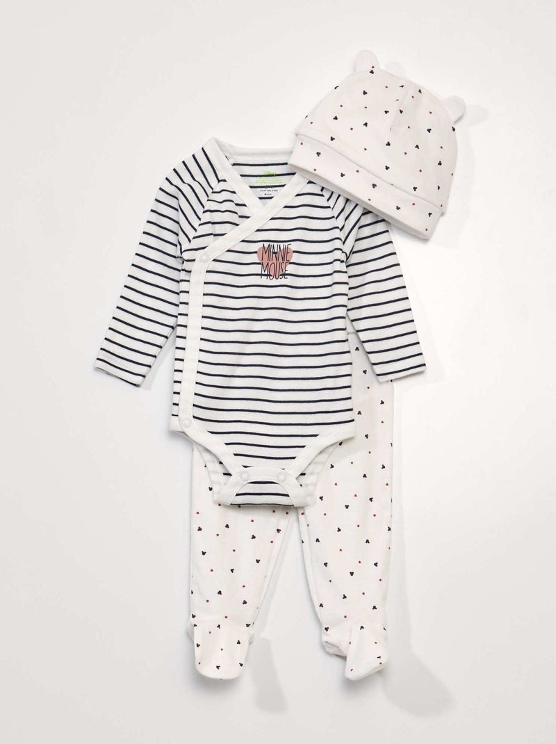 Ensemble 3 pièces - Body + legging + bonnet 'Minnie' Minnie - Kiabi