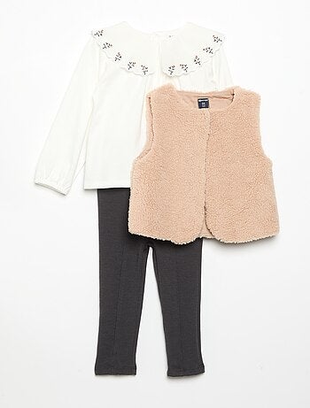 Ensemble 3 pièces - Gilet sans manches + T-shirt + pantalon