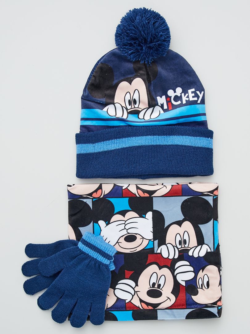 Ensemble Bonnet,écharpe,gants déssin Mickey Costume trois pièces chaud  d'hiver pour les enfants ,Cadeau Noël hiver enfants - Cdiscount  Prêt-à-Porter