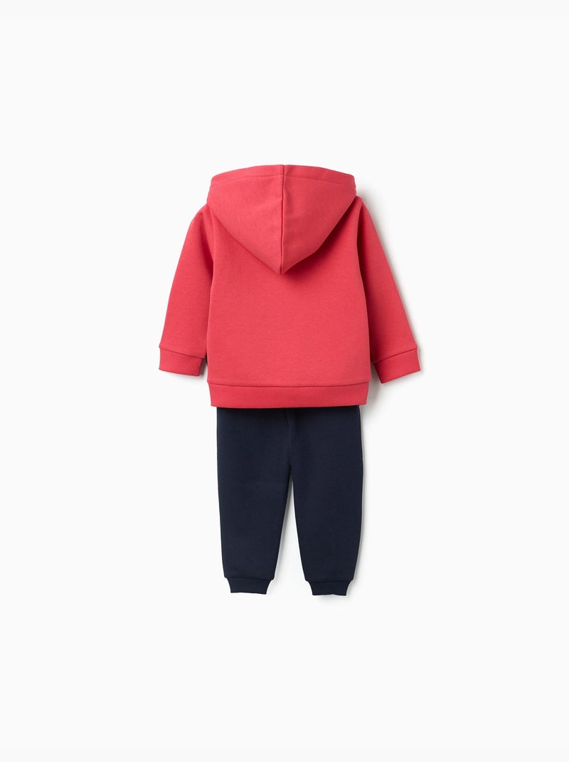 Ensemble 3 pièces de jogging en coton peigné Rouge - Kiabi