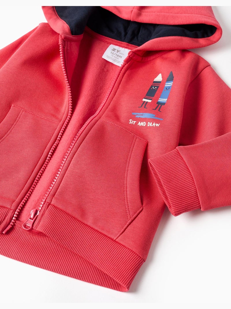 Ensemble 3 pièces de jogging en coton peigné Rouge - Kiabi