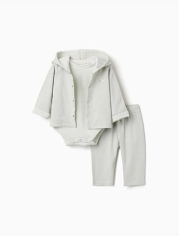 Ensemble 3 pièces en coton à rayures