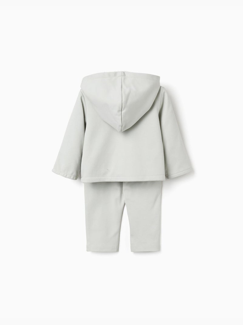 Ensemble 3 pièces en coton à rayures Vert clair - Kiabi