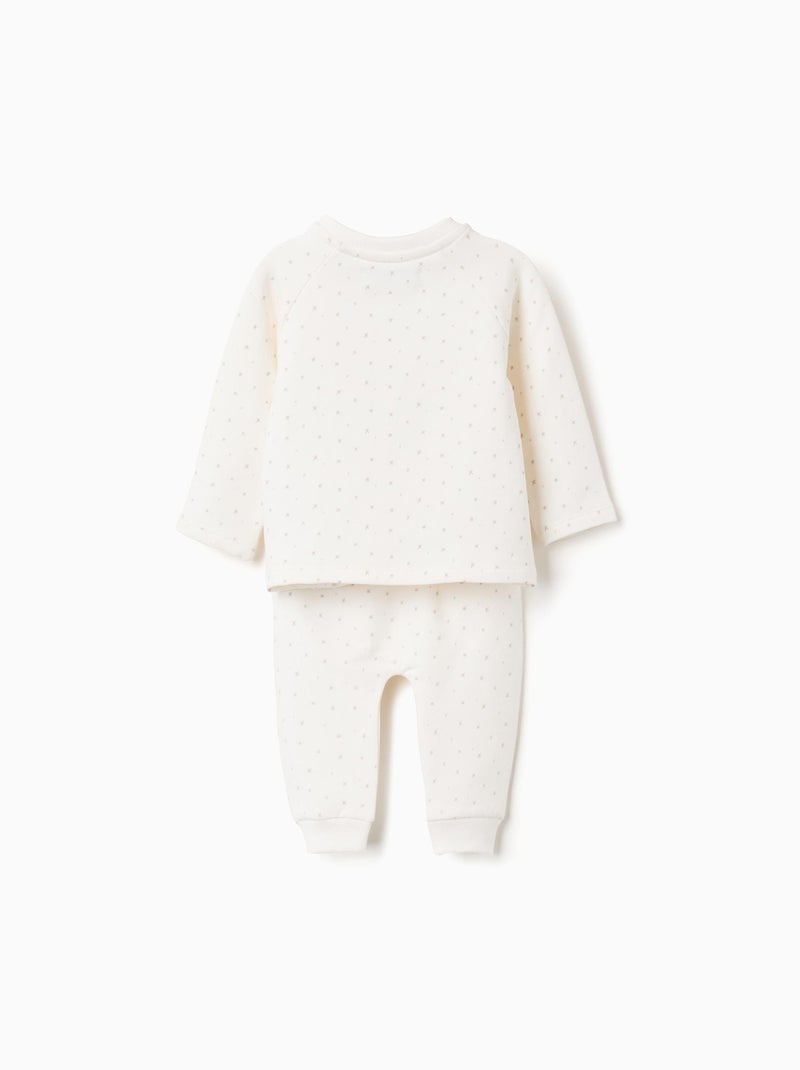 Ensemble 3 pièces en coton peigné à motif d'étoiles Blanc - Kiabi