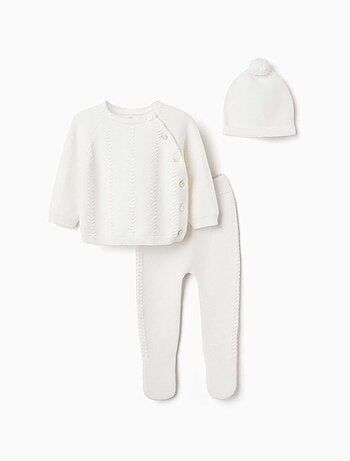 Ensemble 3 pièces en maille de coton