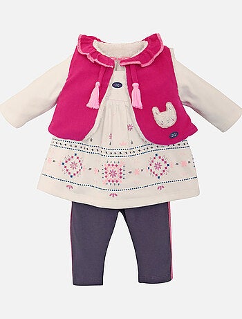 ENSEMBLE 3 PIECES LEGGING FOLKLORE SUCRE D'ORGE
