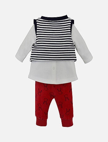 ENSEMBLE 3 PIECES PANTALON TUNIQUE SUCRE D'ORGE