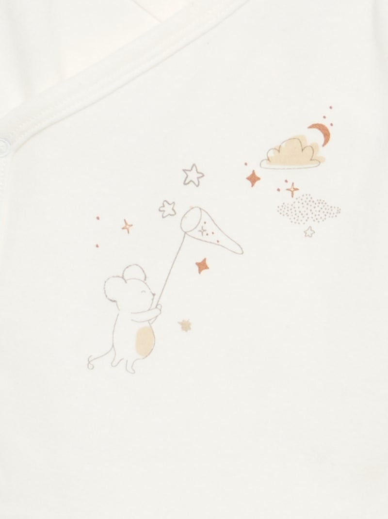 Ensemble 3 pièces 'Petit Béguin' - Body + pyjama + doudou Beige - Kiabi