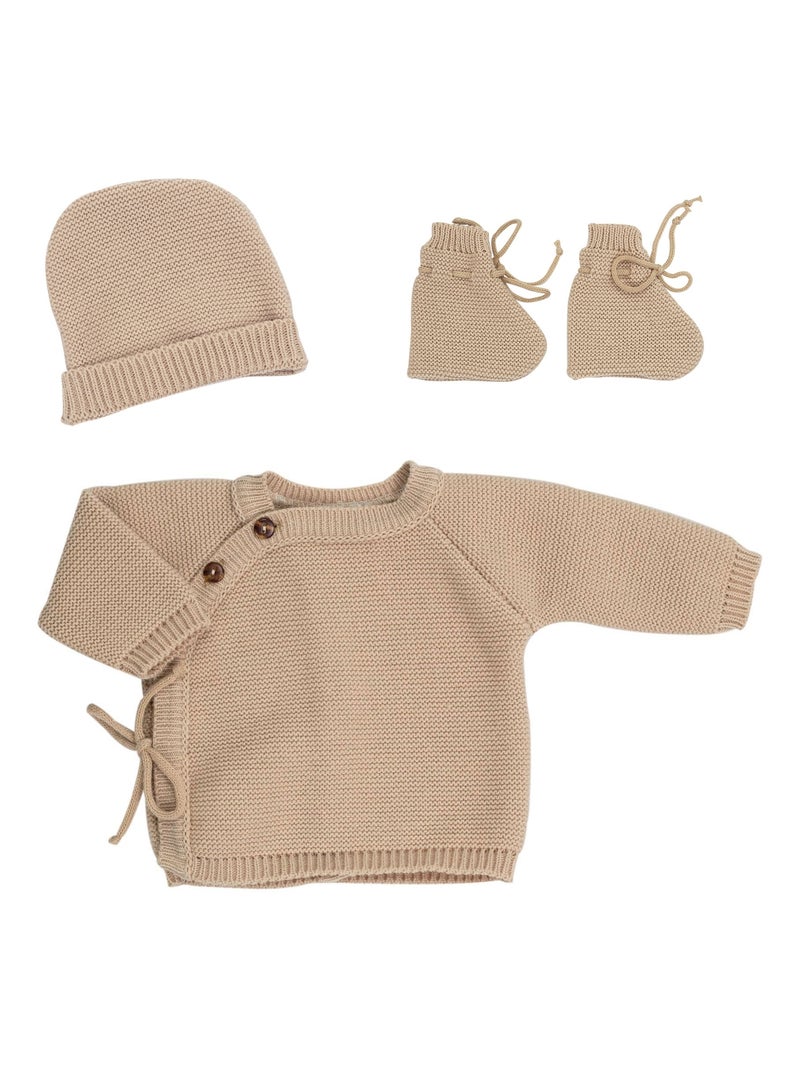 Ensemble 3 pièces pour bébé Marron - Kiabi