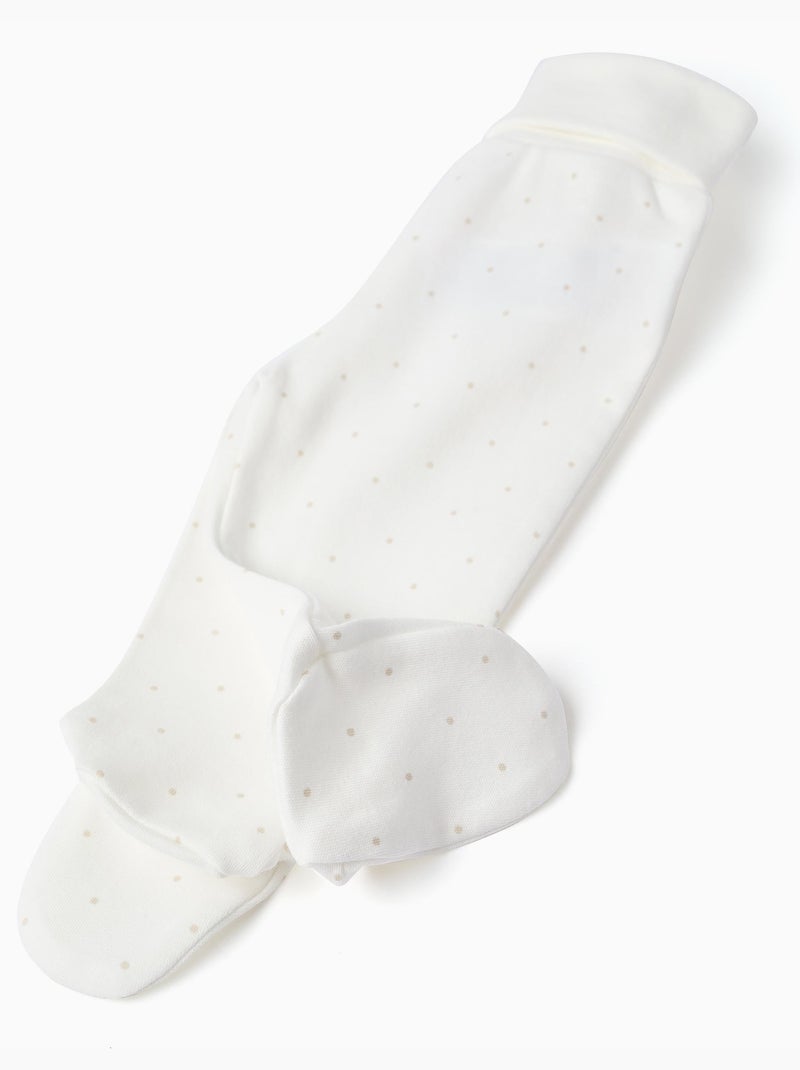 Ensemble 4 pièces en coton Beige/Blanc - Kiabi