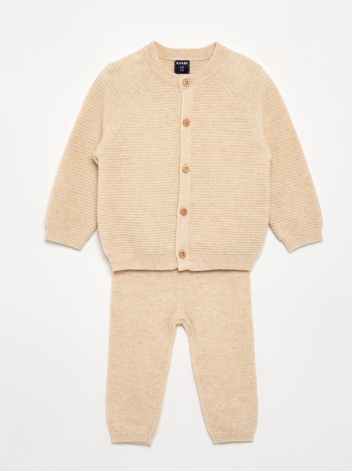 Ensemble 4 pièces en laine et cachemire - premium - Kiabi Ensemble 4 pièces en laine et cachemire - premium - Kiabi