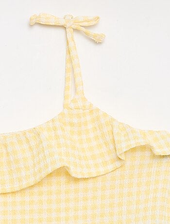 Ensemble à motif Vichy short + débardeur - 2 pièces