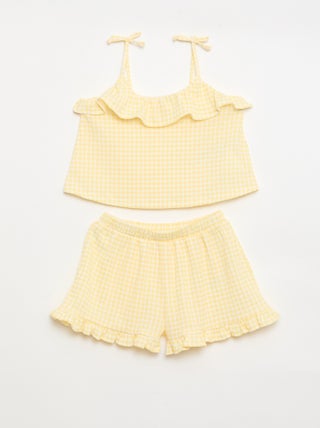 Ensemble à motif Vichy short + débardeur - 2 pièces