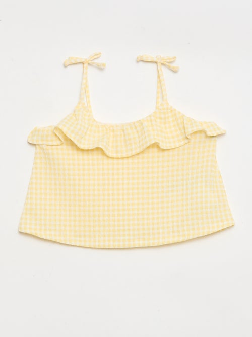 Ensemble à motif Vichy short + débardeur - 2 pièces - Kiabi