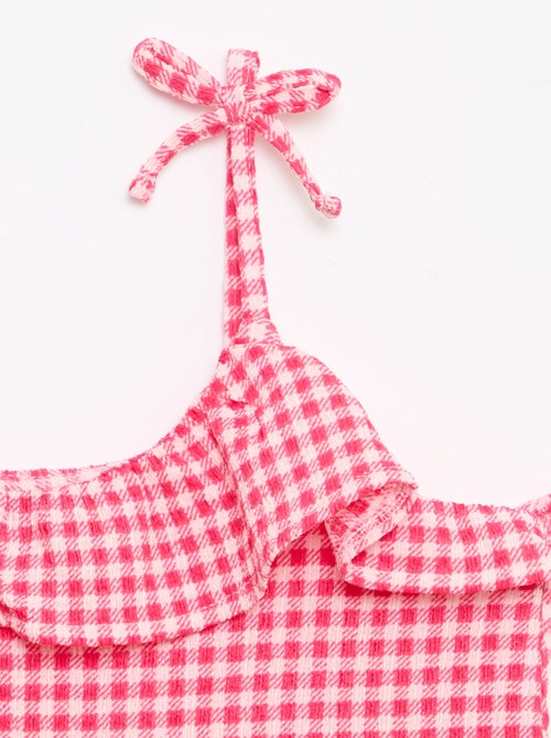 Ensemble à motif Vichy short + débardeur - 2 pièces - Kiabi