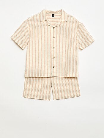 Ensemble à rayures chemise + short