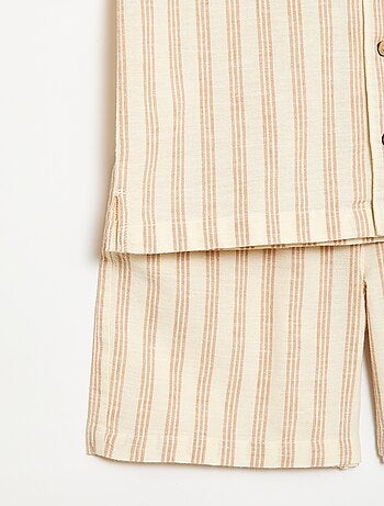 Ensemble à rayures chemise + short