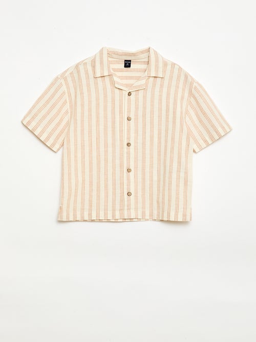 Ensemble à rayures chemise + short - Kiabi