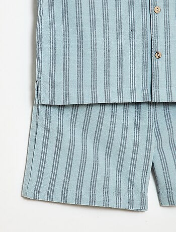 Ensemble à rayures chemise + short