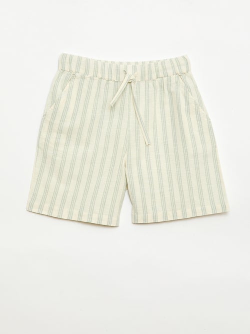 Ensemble à rayures chemise + short - Kiabi