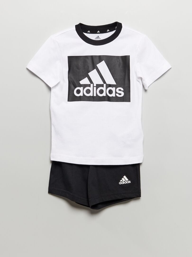 Ensemble 'adidas' t-shirt + short - 2 pièces Blanc/noir - Kiabi