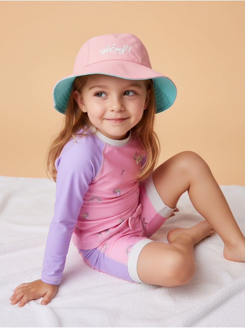 Ensemble Anti-UV fille : Divine Violet/Rose - Kiabi