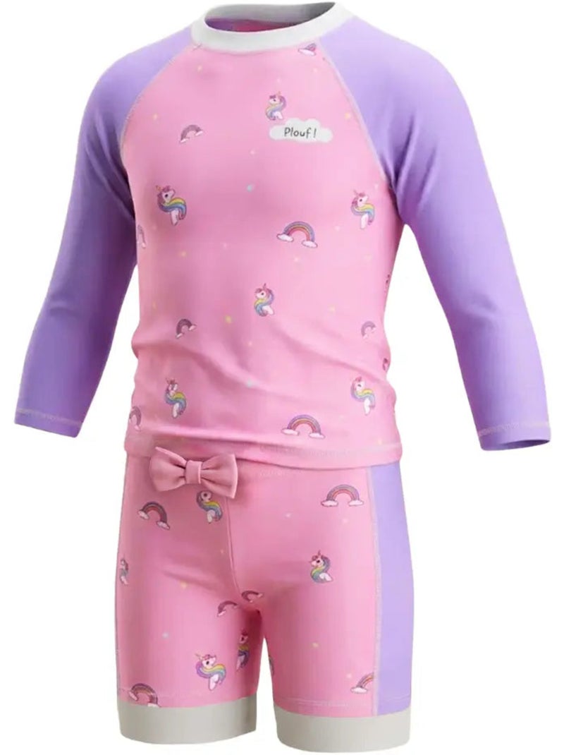 Ensemble Anti-UV fille : Divine Violet/Rose - Kiabi