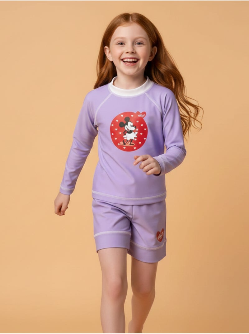 Ensemble Anti-UV fille : Mimie Mauve lilas - Kiabi